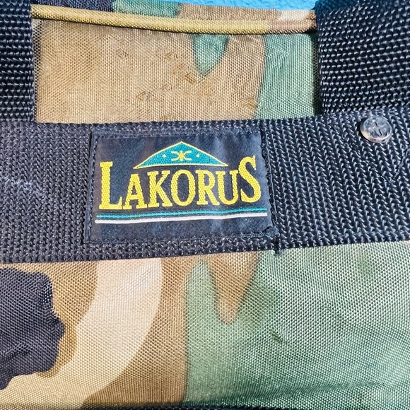 Vintage LaKorus Hunting Water Proof Backpack Green military multiple packets - Picture 3 of 13